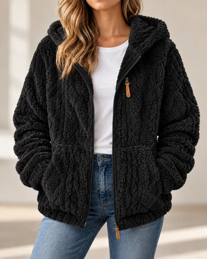 Rocío | Chaqueta de forro polar texturizado con cremallera