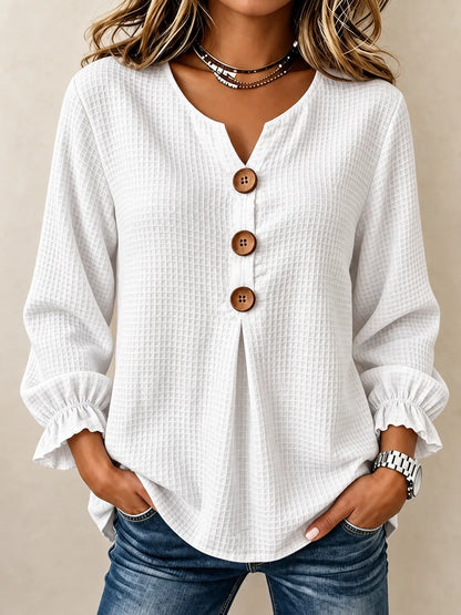 Carmen | Blusa suave texturizada con botones