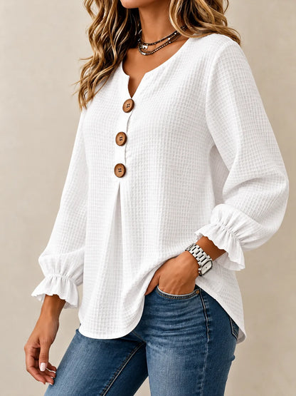 Carmen | Blusa suave texturizada con botones