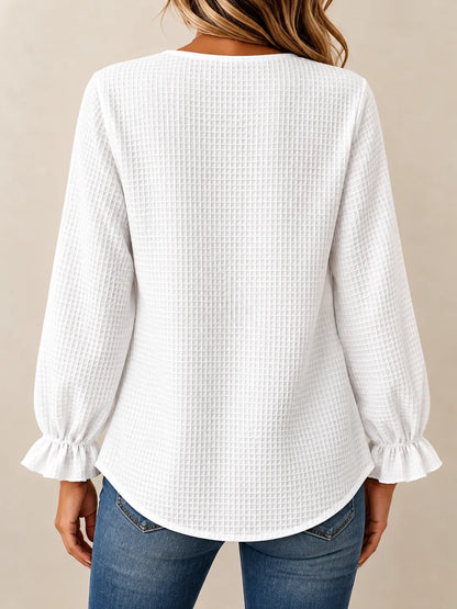 Carmen | Blusa suave texturizada con botones
