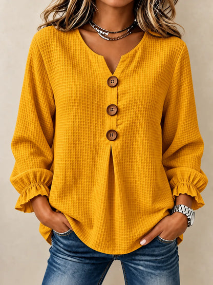 Carmen | Blusa suave texturizada con botones