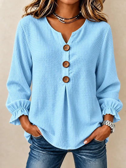 Carmen | Blusa suave texturizada con botones