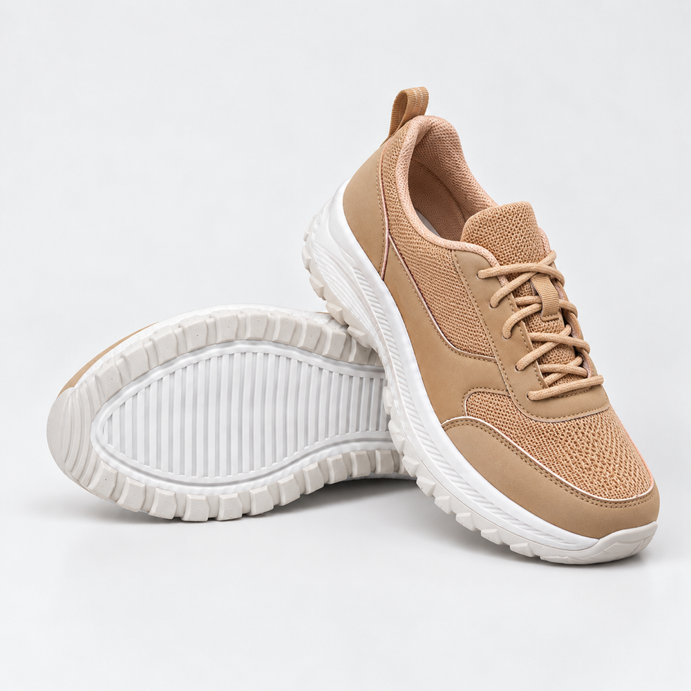 SABLORA™ | Zapatillas cómodas de ante, con suela gruesa y forro suave