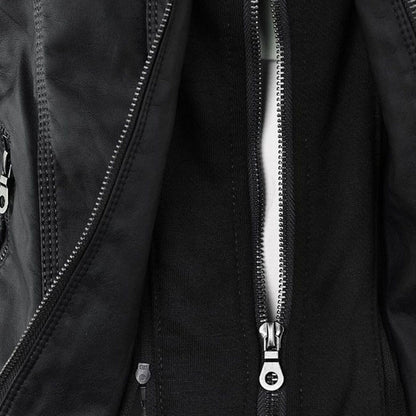 Calixta | Chaqueta motera con capucha