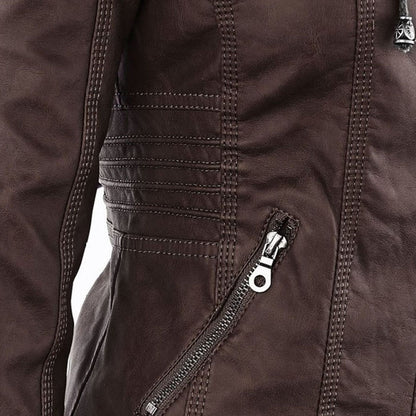 Calixta | Chaqueta motera con capucha