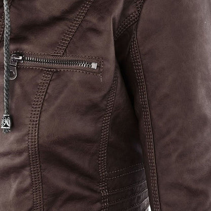 Calixta | Chaqueta motera con capucha