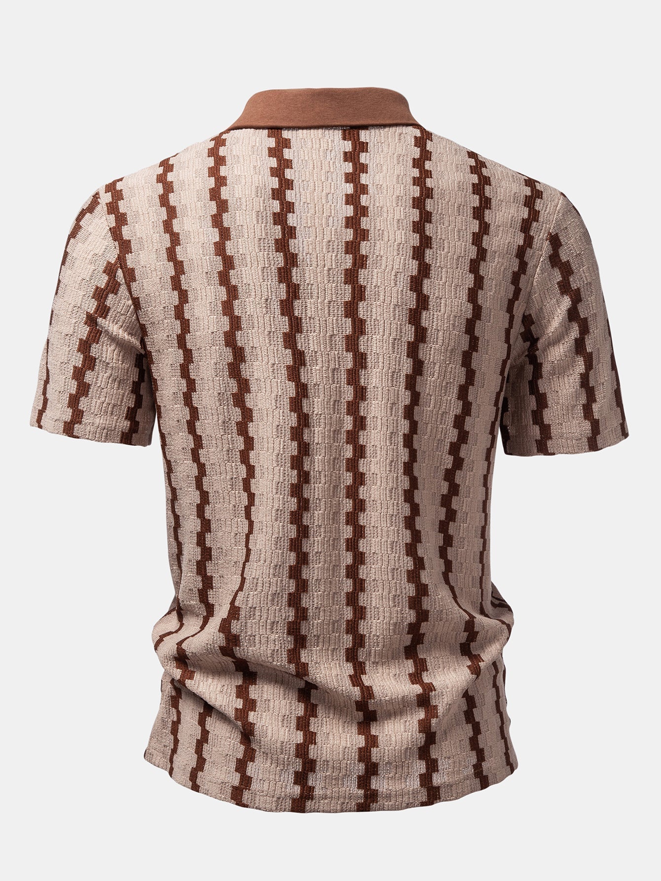 Conjunto Camisa Cuadros Jacquard Y Pantalón Recto Arrugado