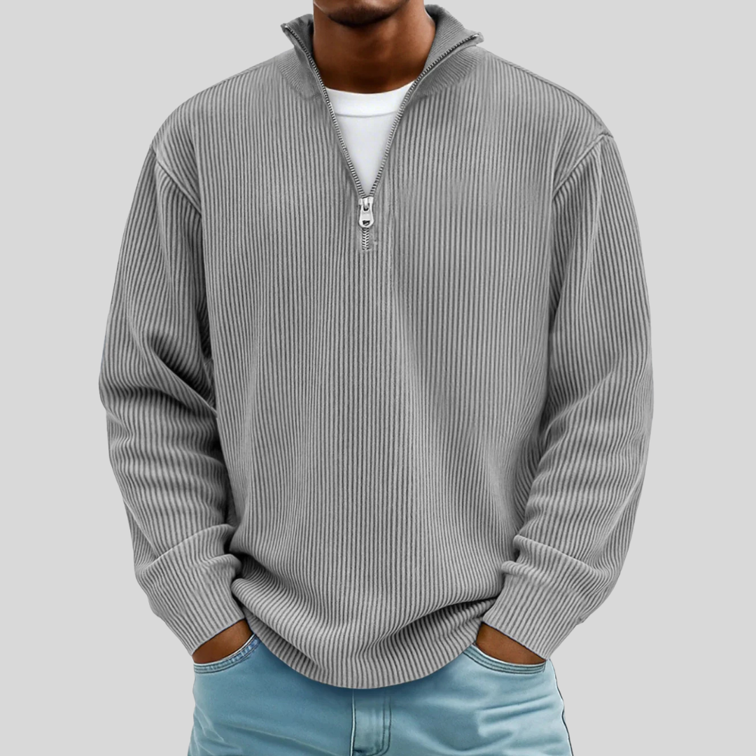 Morgan |Jersey Casual Elegante con Media Cremallera