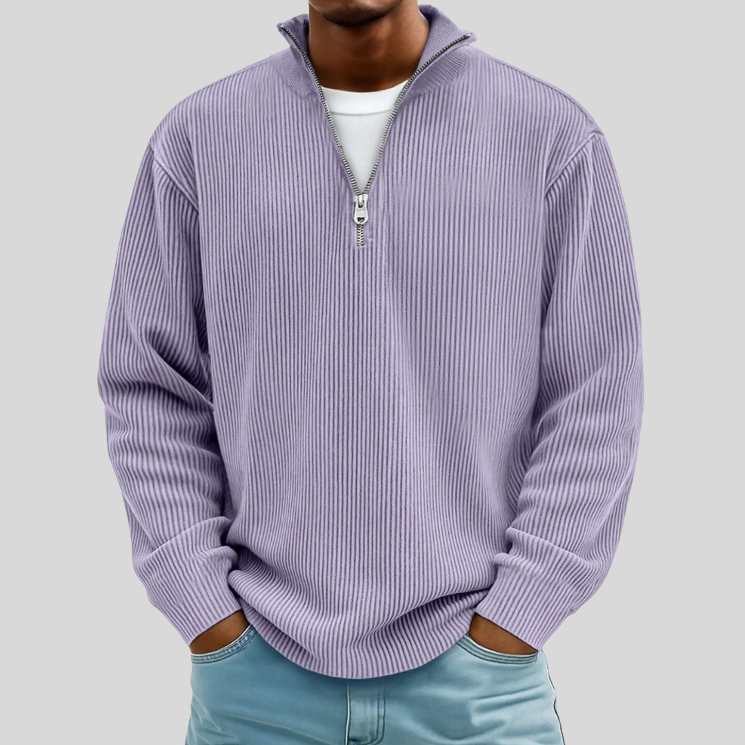 Morgan |Jersey Casual Elegante con Media Cremallera