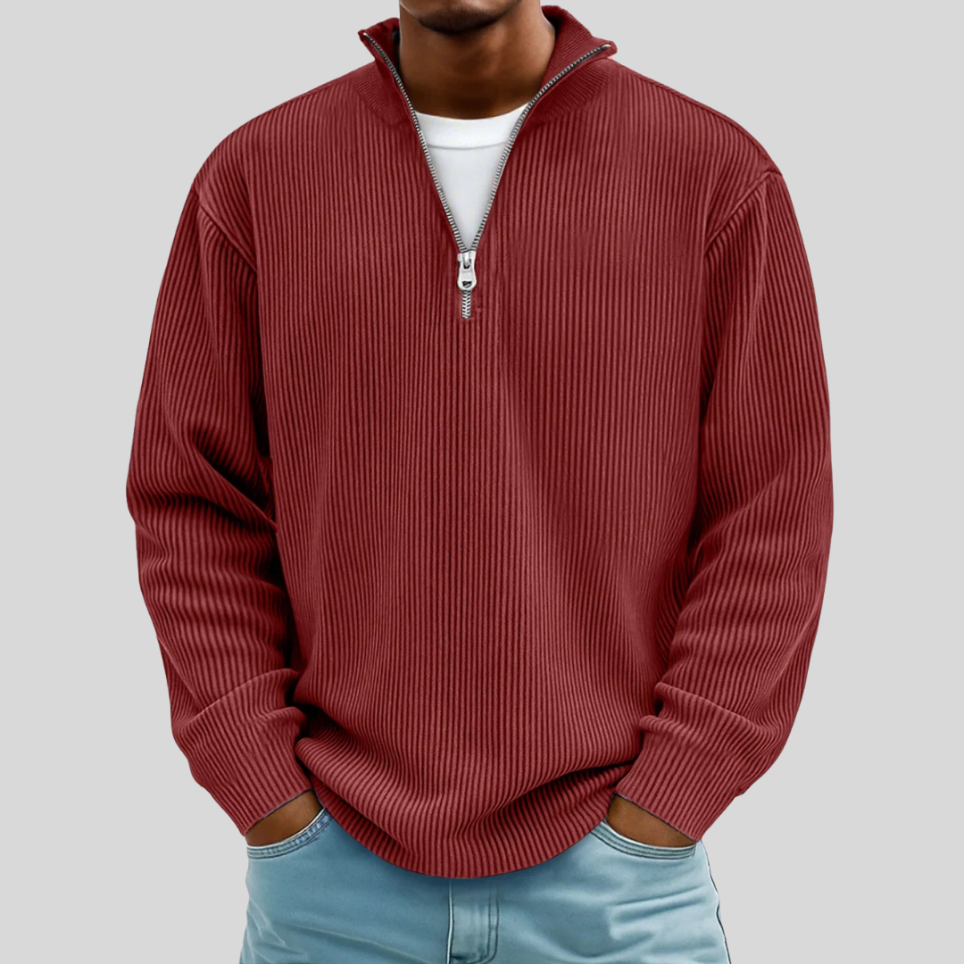 Morgan |Jersey Casual Elegante con Media Cremallera