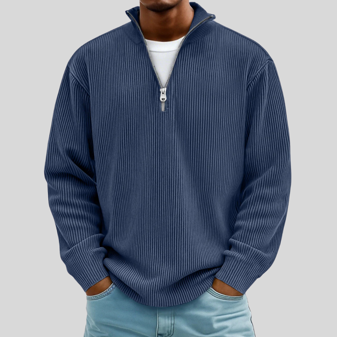 Morgan |Jersey Casual Elegante con Media Cremallera