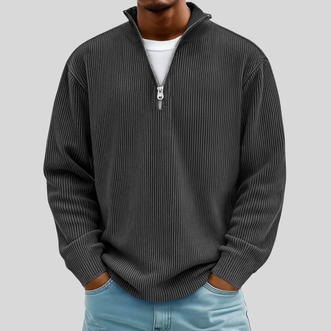 Morgan |Jersey Casual Elegante con Media Cremallera