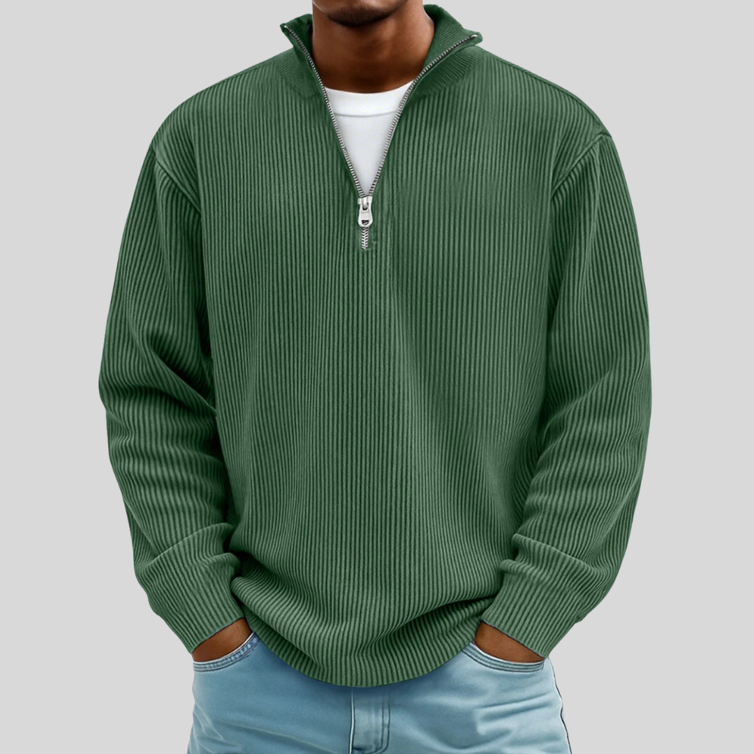 Morgan |Jersey Casual Elegante con Media Cremallera