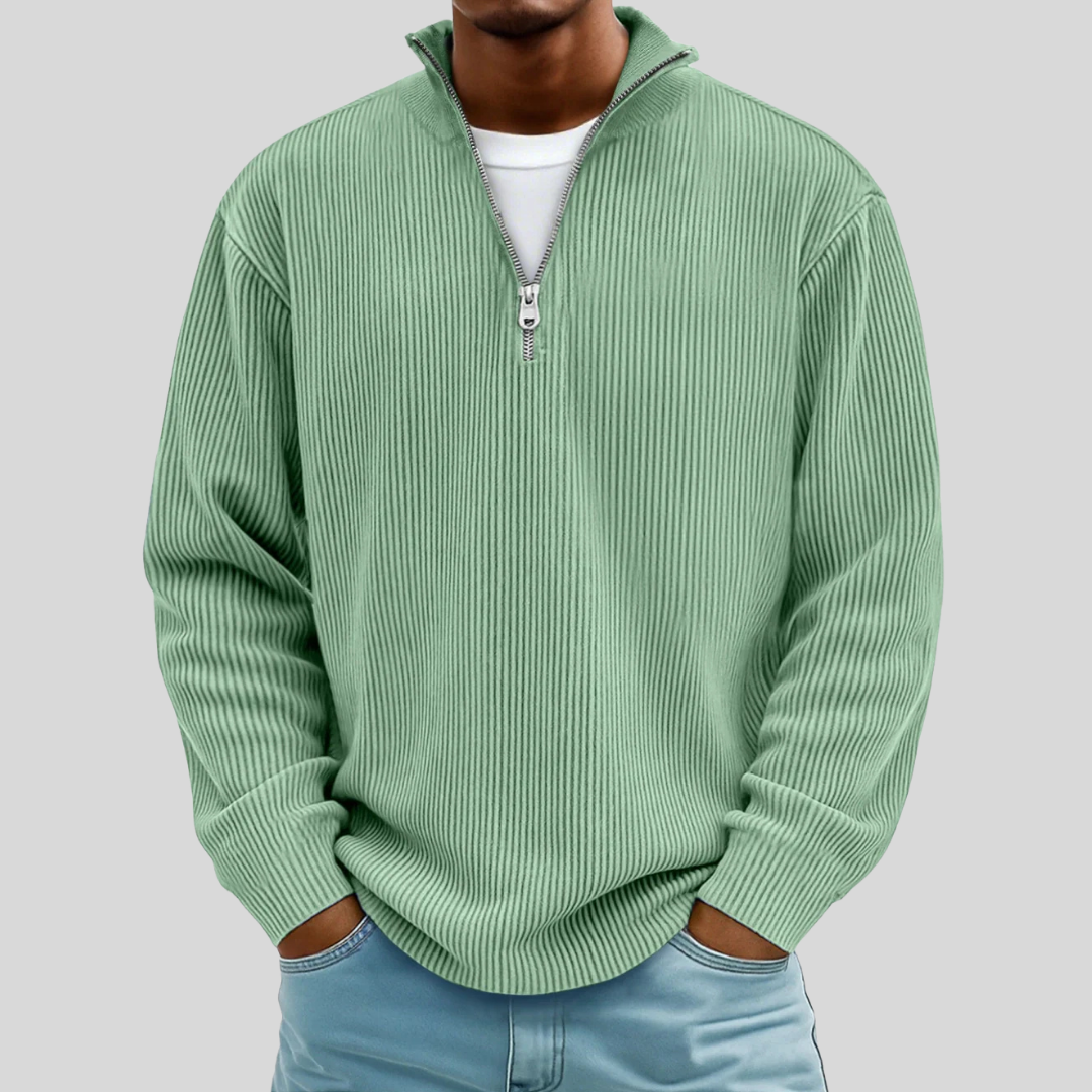 Morgan |Jersey Casual Elegante con Media Cremallera
