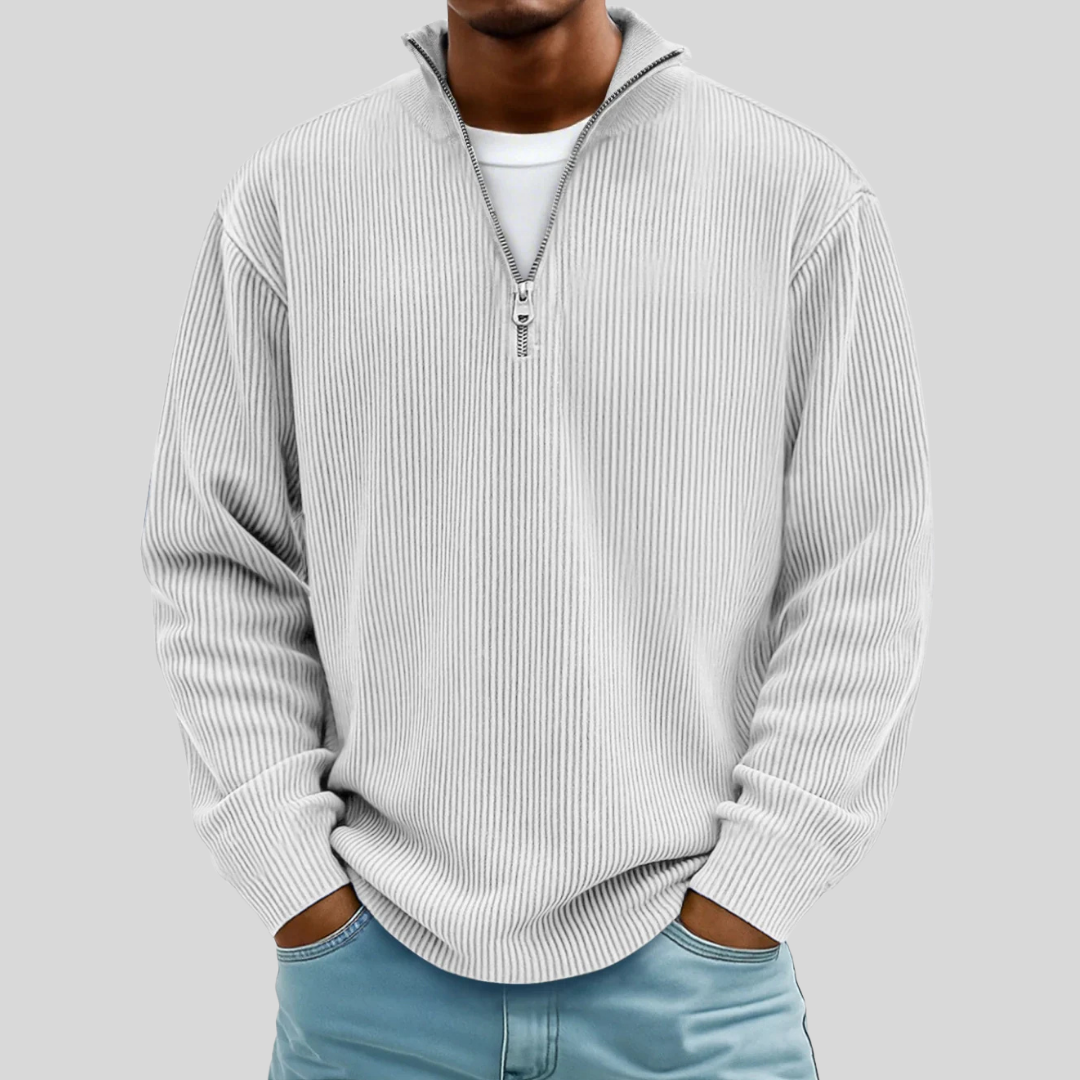 Morgan |Jersey Casual Elegante con Media Cremallera