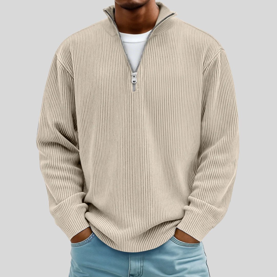 Morgan |Jersey Casual Elegante con Media Cremallera