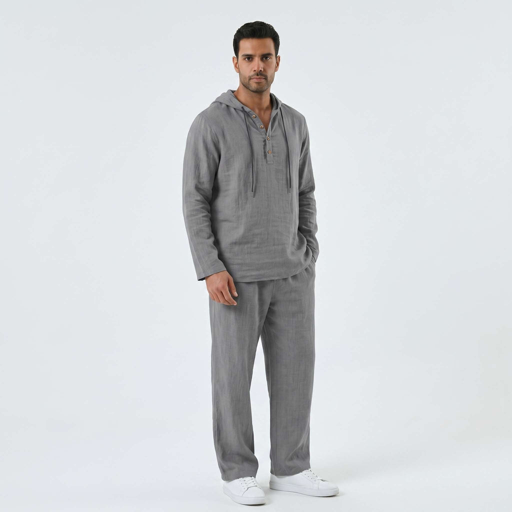 Conjunto Casual de Lino Premium: Sudadera y Pantalón