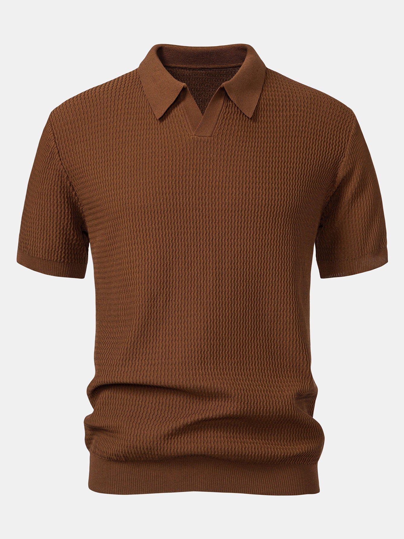 Conjunto Polo Tejido Jacquard y Pantalón Slim Tapered