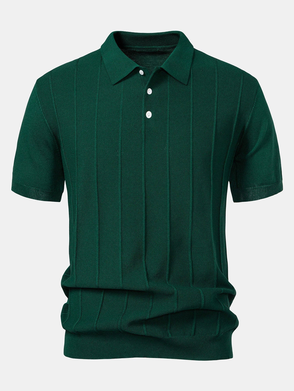 Conjunto Polo Punto Jacquard a Rayas y Pantalón Slim