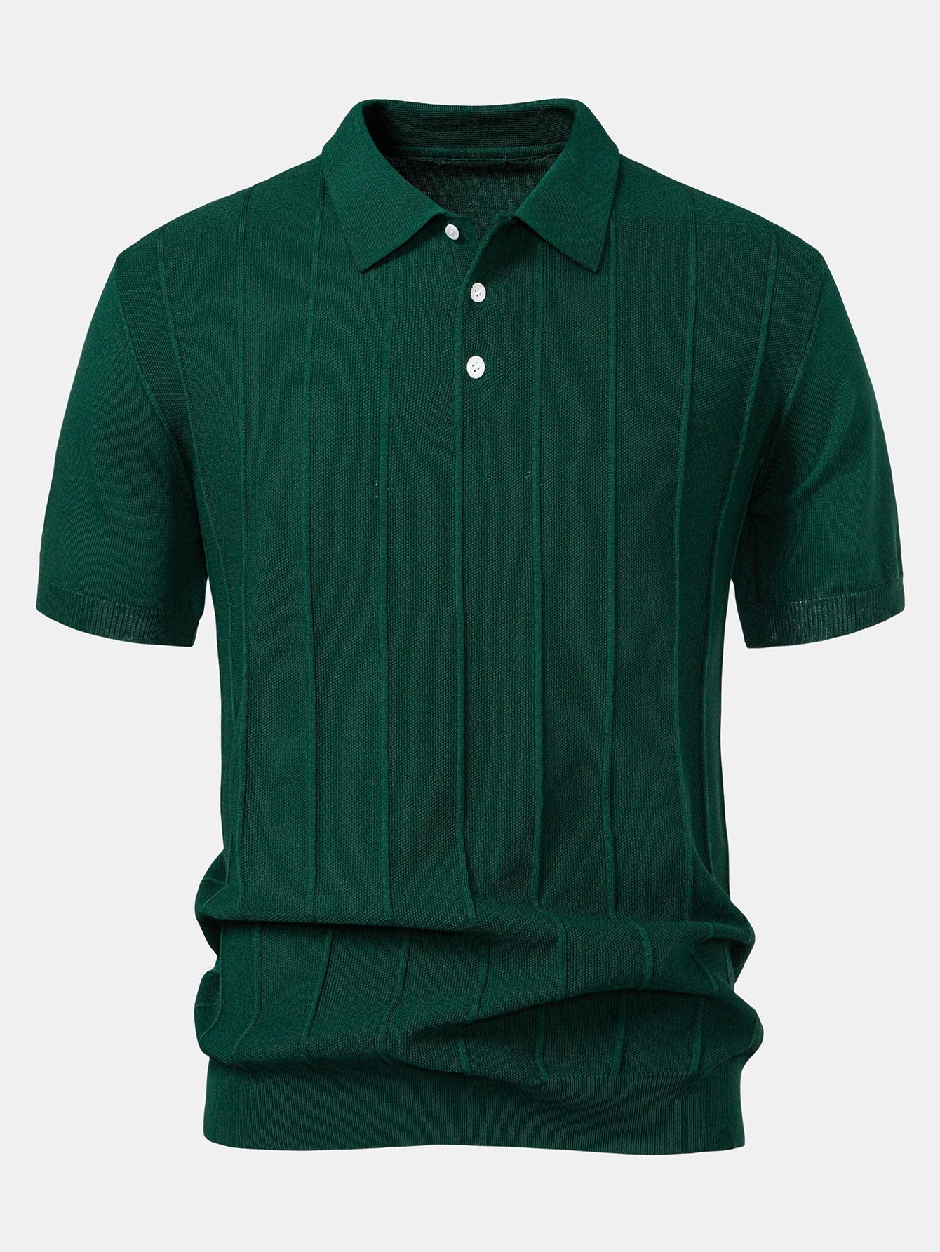 Conjunto Polo Punto Jacquard a Rayas y Pantalón Slim