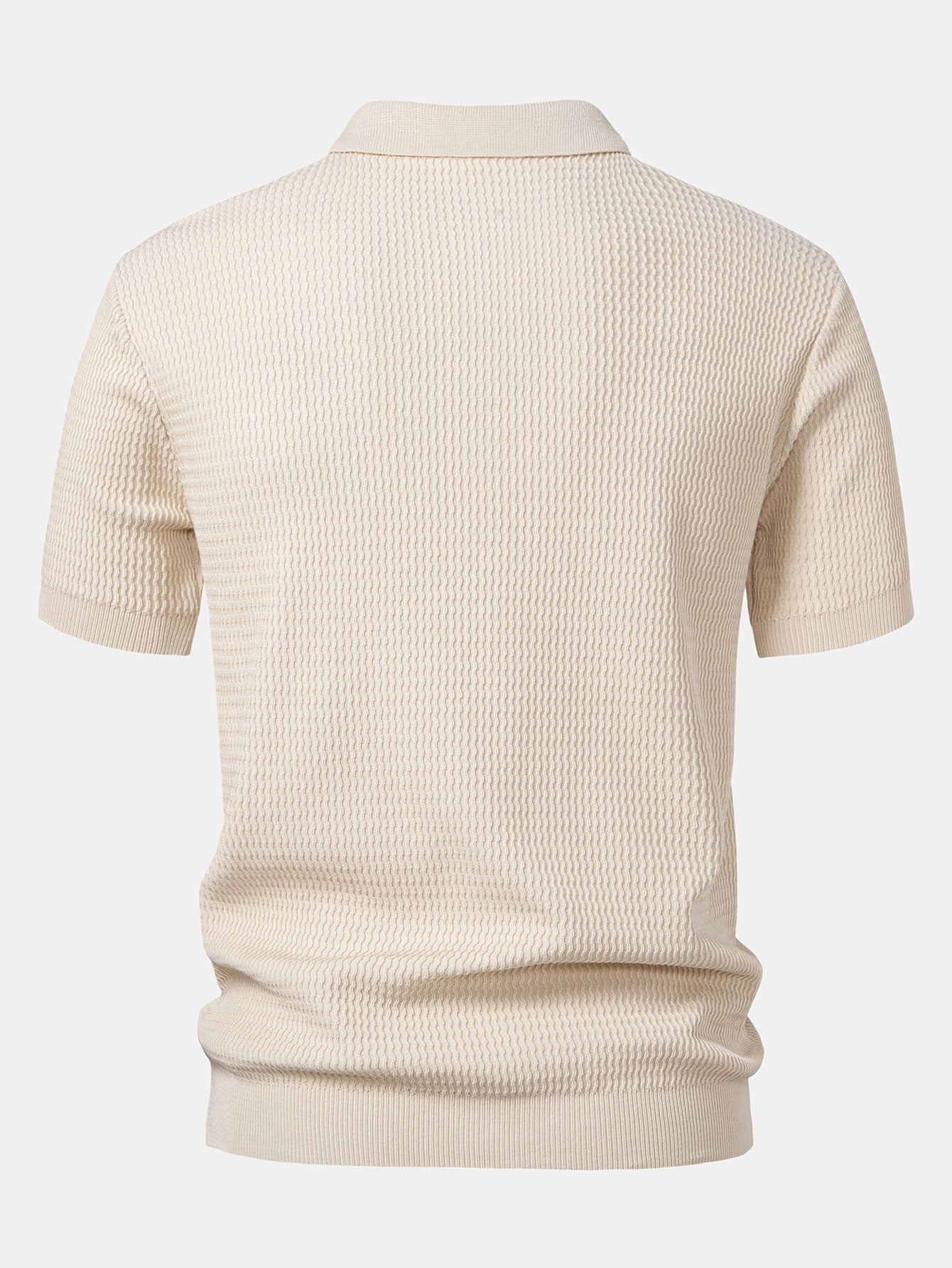 Conjunto Polo Tejido Jacquard y Pantalón Slim Tapered