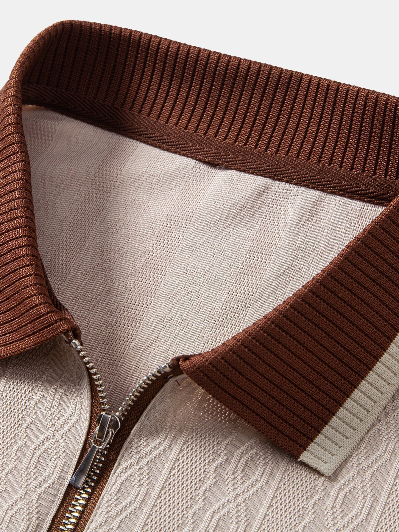 Conjunto Polo De Punto Con Cremallera Y Pantalón Slim