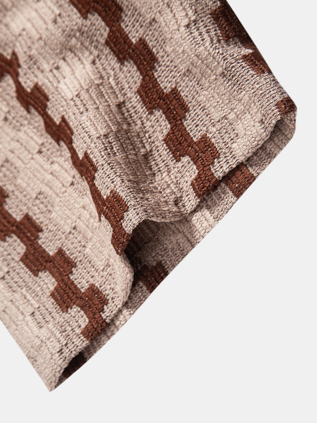 Conjunto Camisa Cuadros Jacquard y Pantalón Recto Lino