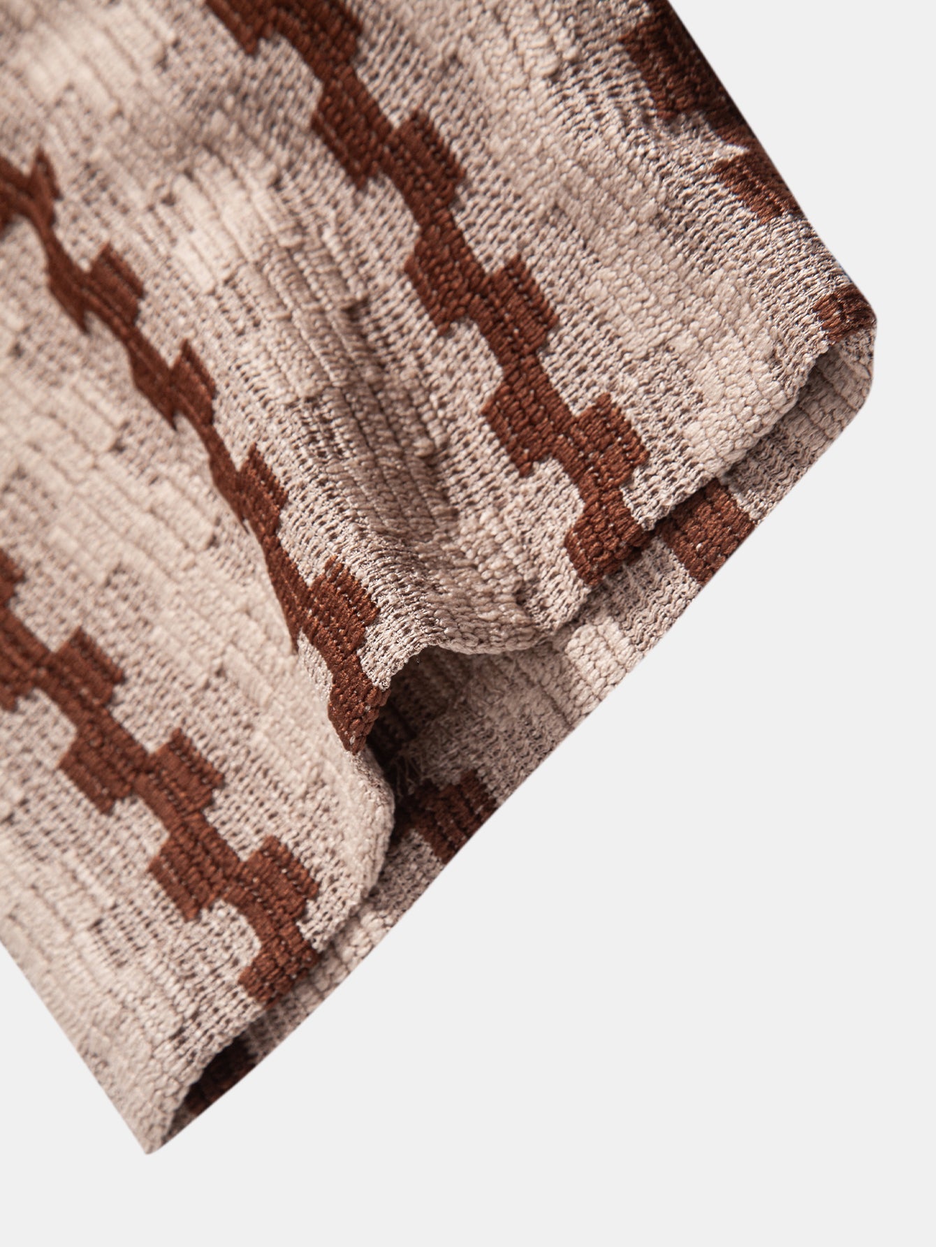 Conjunto Camisa Cuadros Jacquard y Pantalón Recto Lino