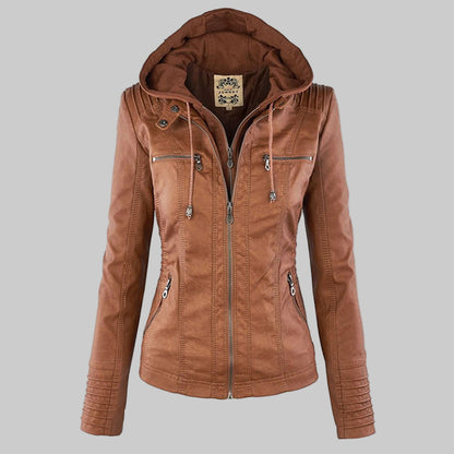 Calixta | Chaqueta motera con capucha
