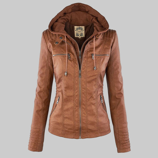 Calixta | Chaqueta motera con capucha