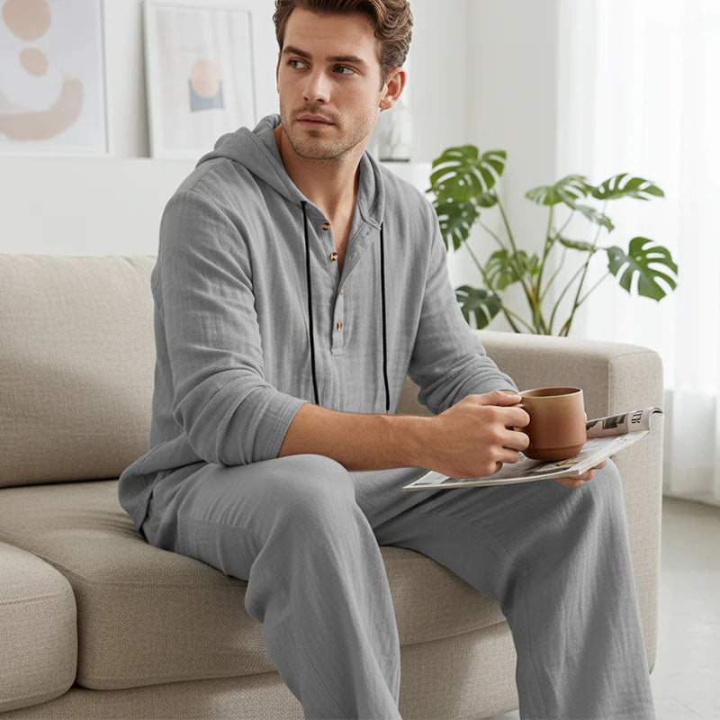 Conjunto Casual de Lino Premium: Sudadera y Pantalón