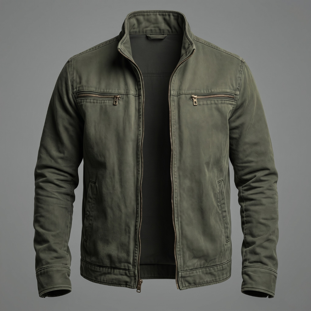 Louis | Chaqueta Vintage con Cremallera para Todas las Estaciones