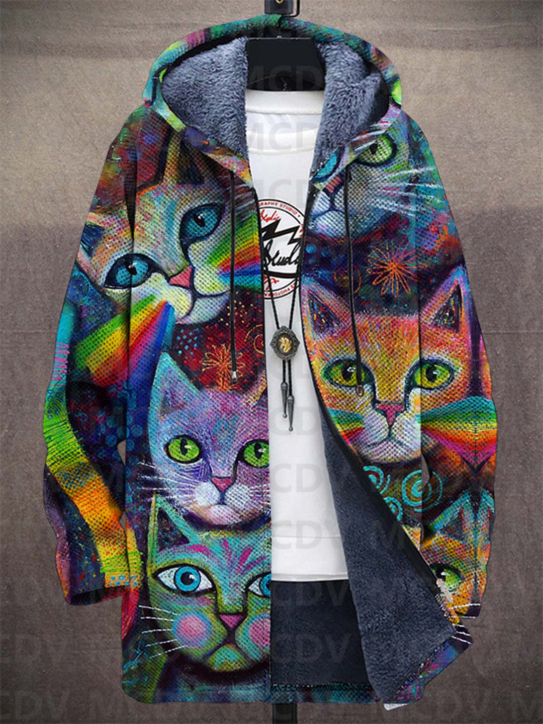 Fiona | Sudadera con capucha y cremallera de lujo e inspiración artística