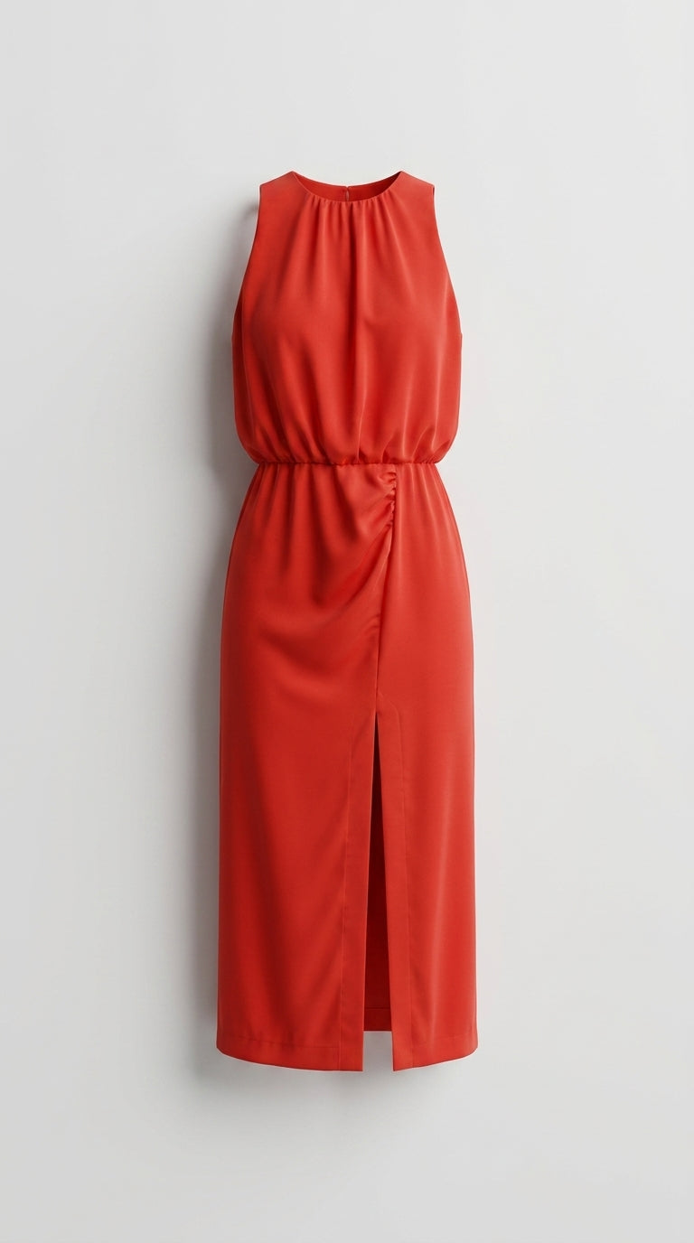 Vestido Largo De Verano Elegante Con Abertura