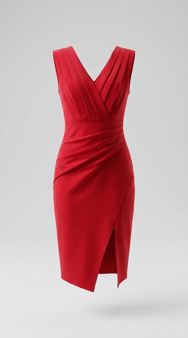 Vestido De Verano Elegante Con Escote En V