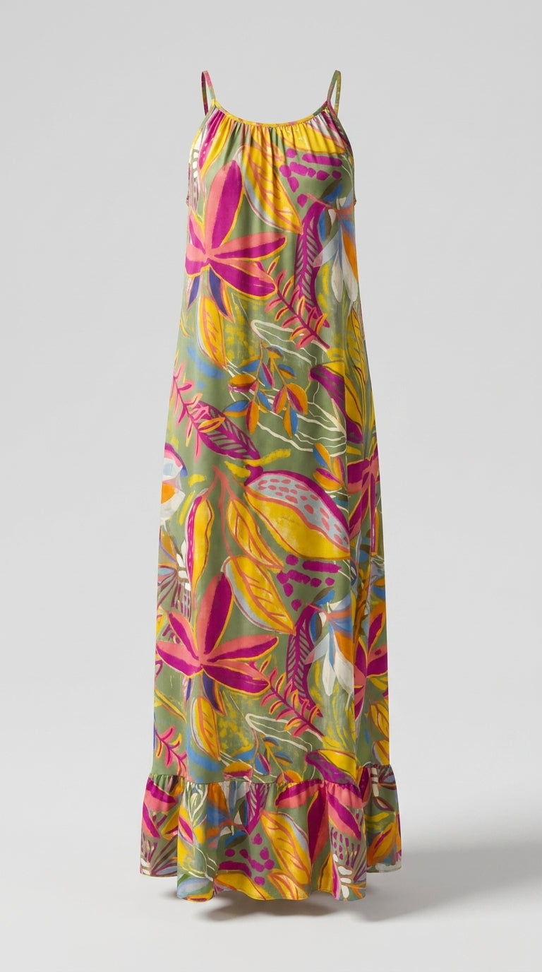 Vestido Floral Cómodo y Elegante para Mujer