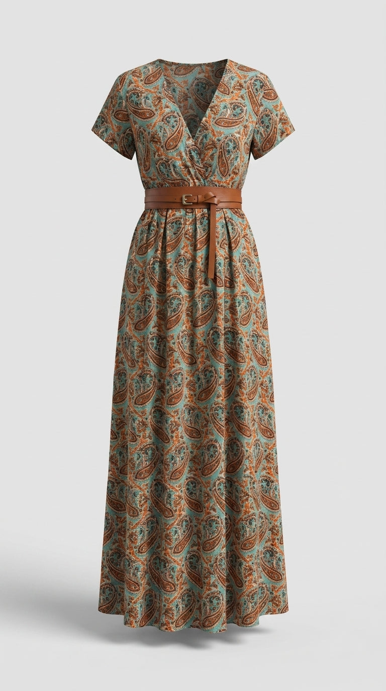 Vestido Maxi Bohemio Elegante de Viscosa Ligera