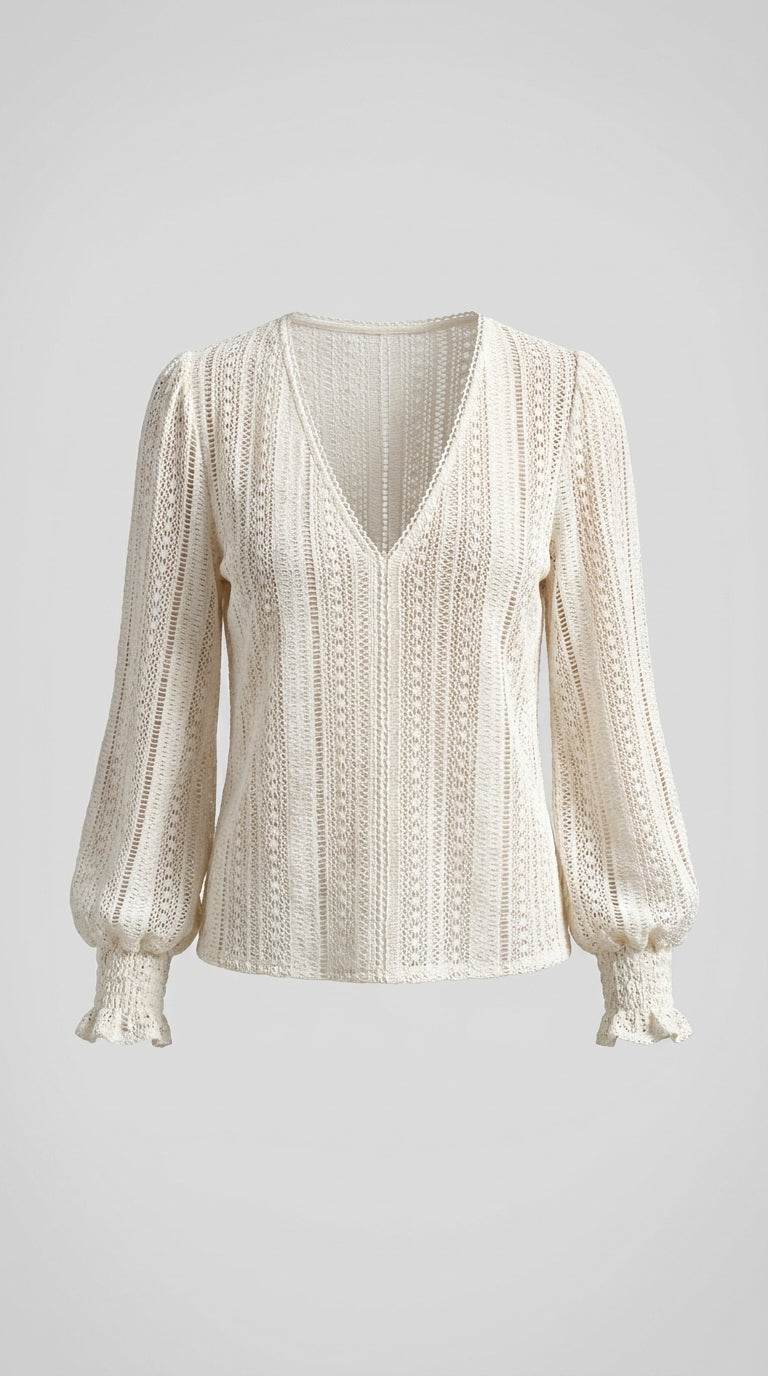 Blusa De Ganchillo Bohemia Con Forro Suave