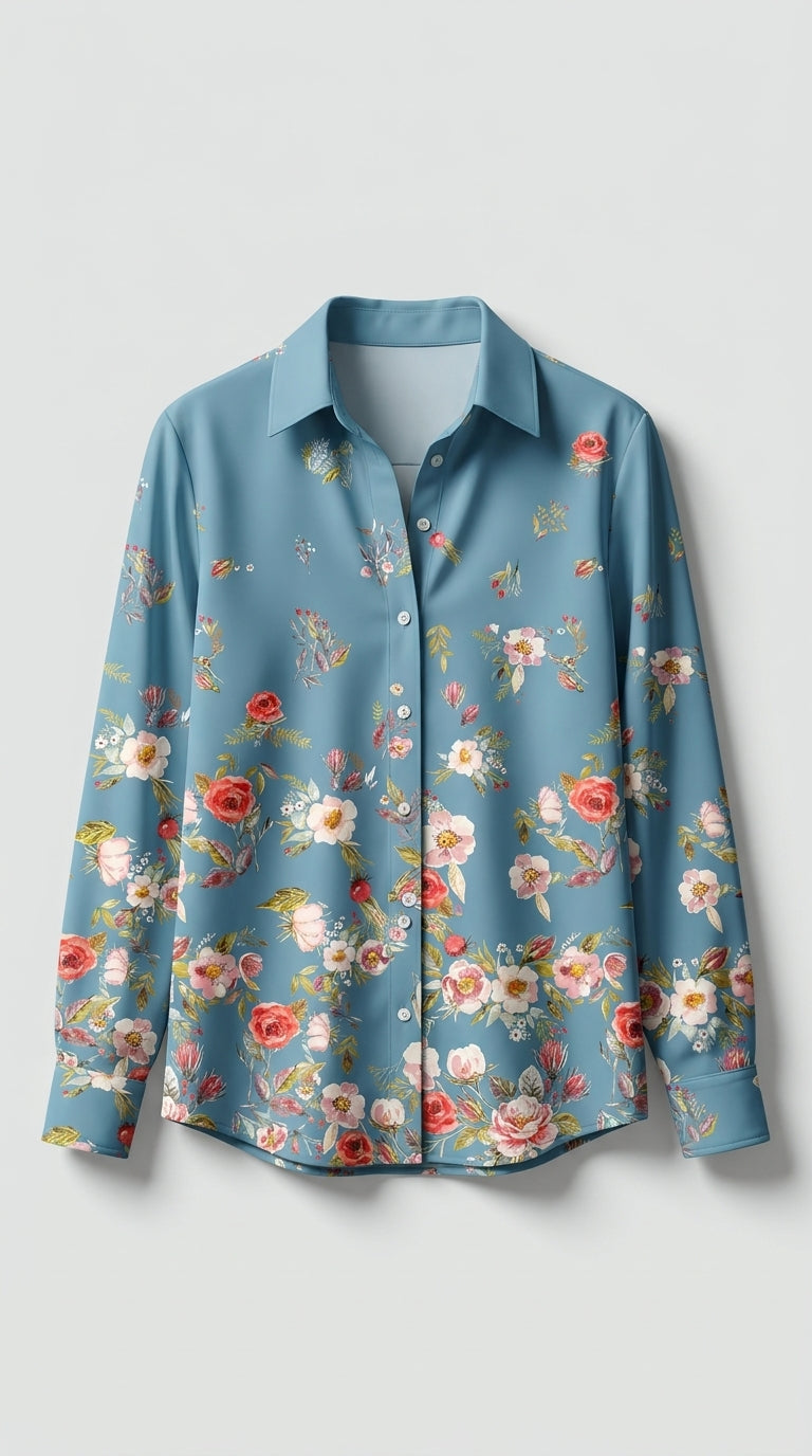 Blusa Estampada Elegante de Mujer – Corte Femenino
