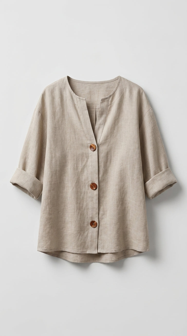 Blusa Oversize Minimalista con Estructura Vertical