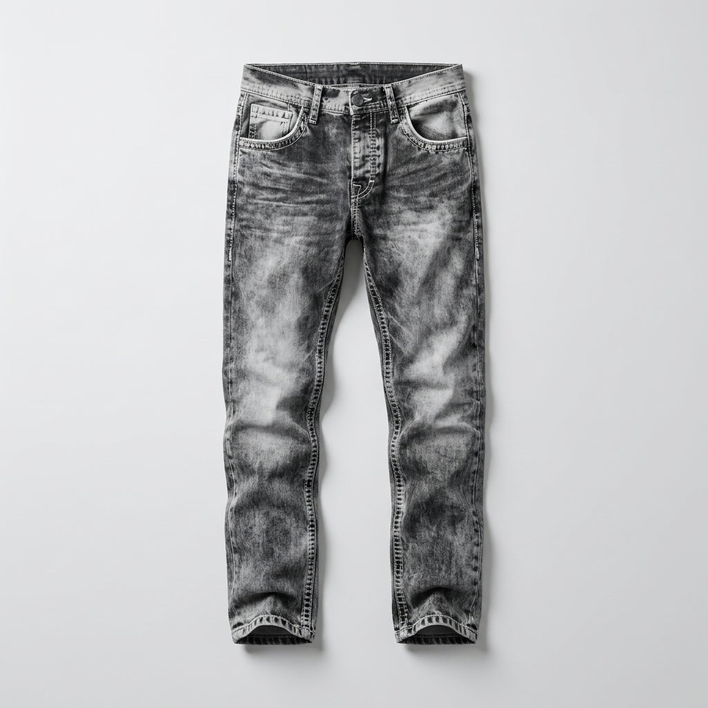 Jeans Rectos Hombre Hip Hop de Denim Resistente