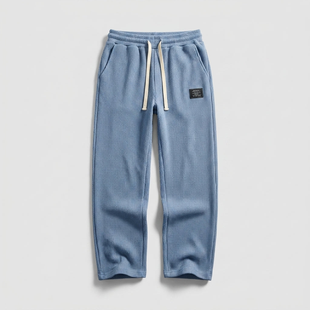 Pantalones Amplios Lorenzo Con Textura Panal Elegante