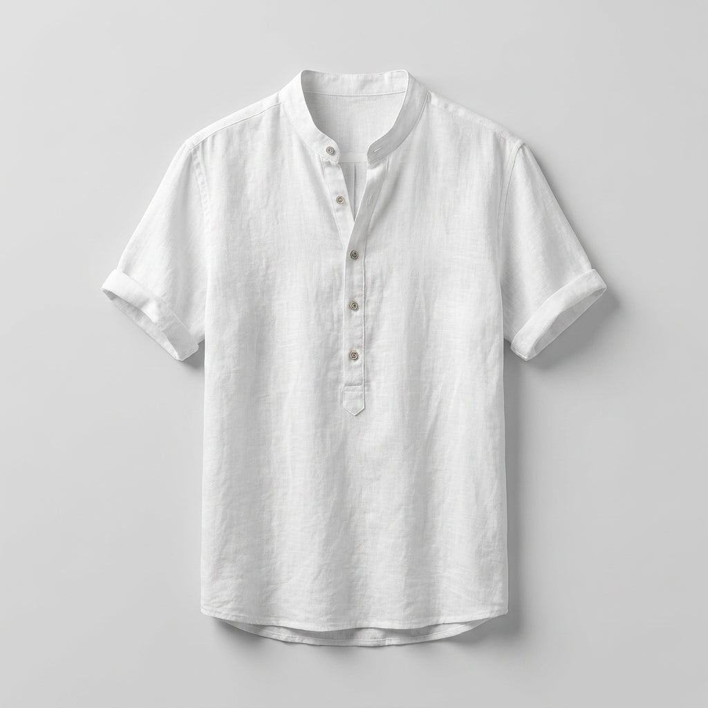 Camisa De Lino Para Hombre De Estilo Casual
