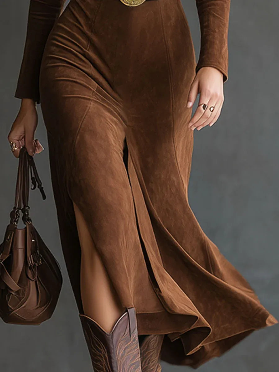 Eleanor | Vestido midi de antelina