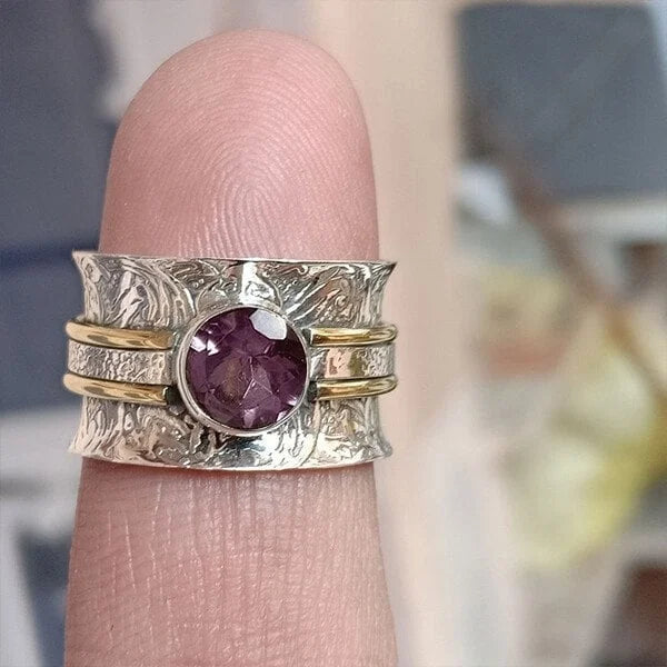 Anillo para meditación hecho de cristal de Bohemia
