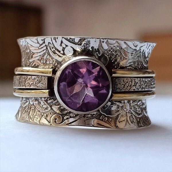 Anillo para meditación hecho de cristal de Bohemia