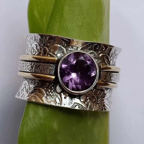 Anillo para meditación hecho de cristal de Bohemia