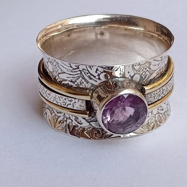 Anillo para meditación hecho de cristal de Bohemia