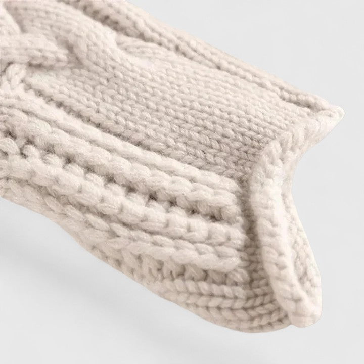 Sudadera de Punto Trenzado Cómoda para Mujer con Cuello Alto, Manga Larga y Estilo Oversize Relajado