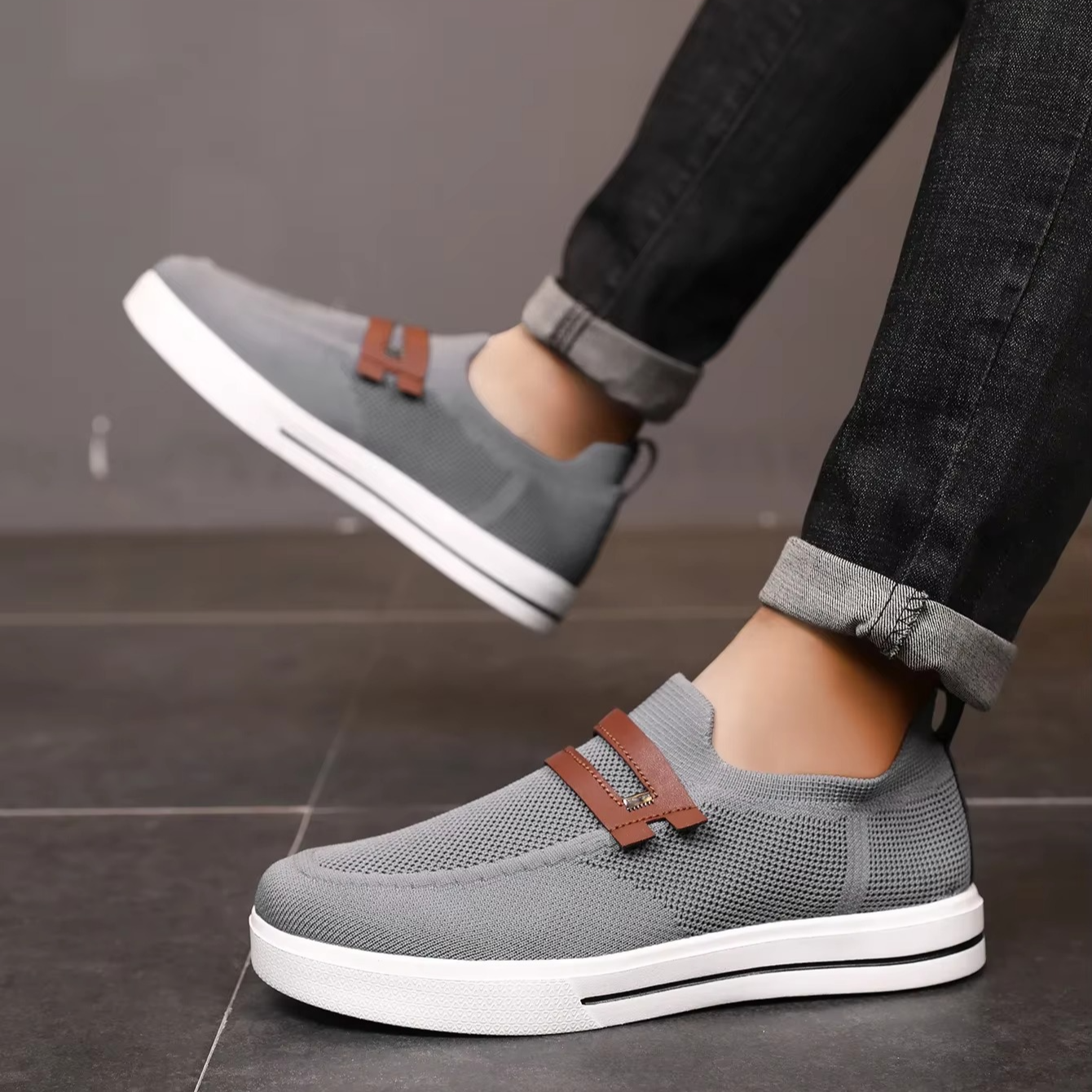 Zapatillas Hombre Air Knit Ligeras y Transpirables